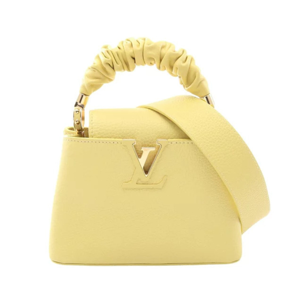 Louis Vuitton Capucines Chouchou Handbag Leather Yellow